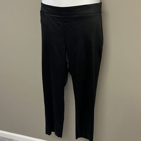 Talbots Black Faux Leather Curvy Petite Leggings w/ Side Closure- Size 14 Petite - Picture 7 of 16